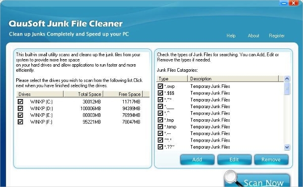 free computer junk file removal